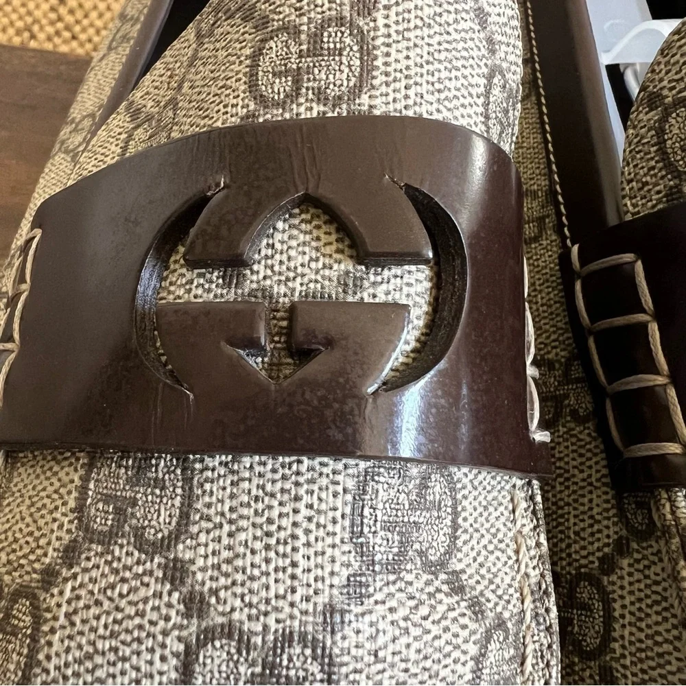 GUCCI Interlocking GG Monogram Coated Canvas Gordon Sport Loafers Mens 7G US7.5 - Picture 8 of 16